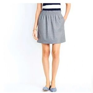 J Crew grey wool pull-on boardwalk skirt